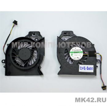 Вентилятор (гар 14 дней) HP (DV6-6000) DV6-6000 DV6-6050 DV6-6090 DV6-6100   004190 (10870)