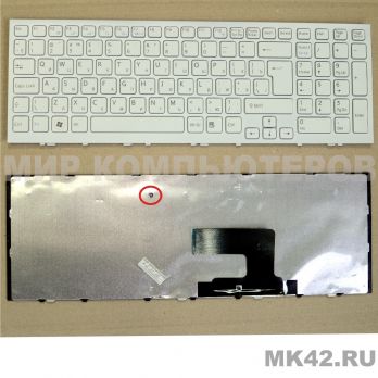 Клавиатура (гар 1 мес) Sony (TOP-82753-W) VPC-EE Белая