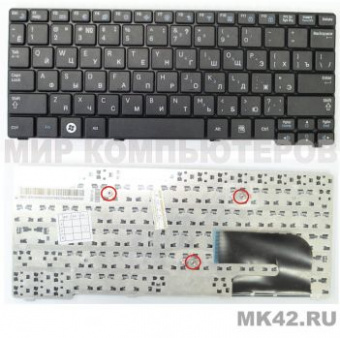 Клавиатура (гар 1 мес) Samsung (TOP-99938-B) N150 N140 (черн.)   002328