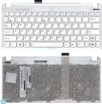 Клавиатура для ноутбука Asus EeePC Серии: 1011, 1015, 1016, 1018, 1025, X101. Белая